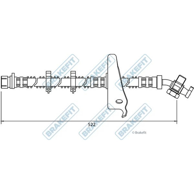 Apec Brake Hydraulic Hose Line Front Left BHO4051