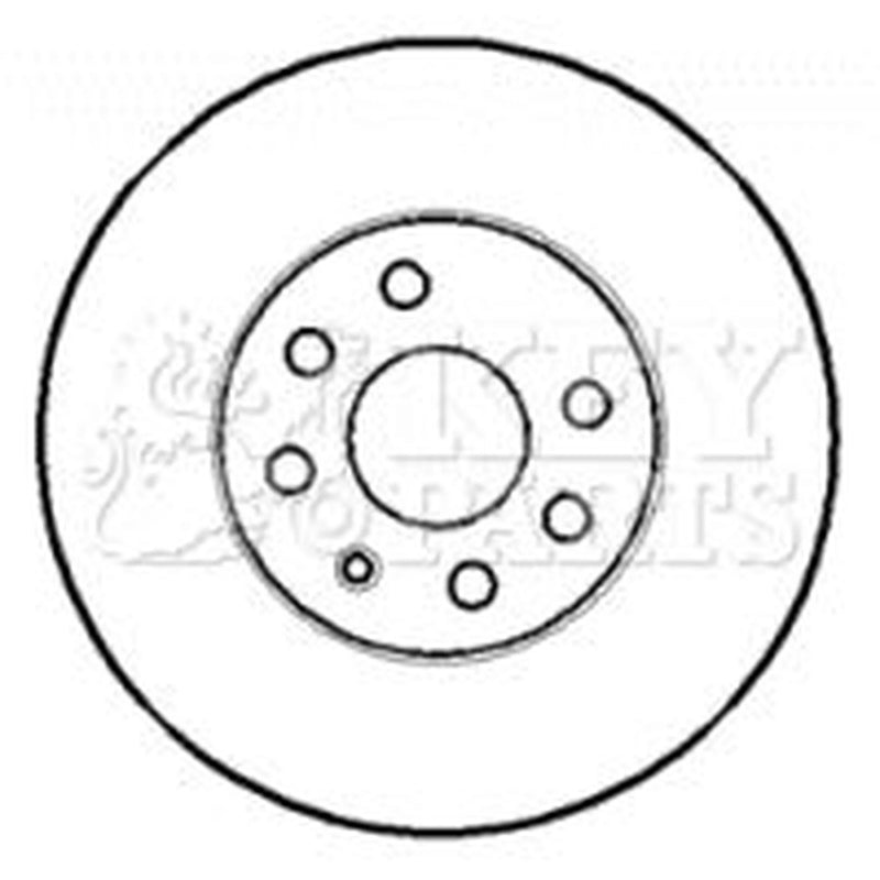 Key Parts 2 x Vented Front Brake Discs KBD4393