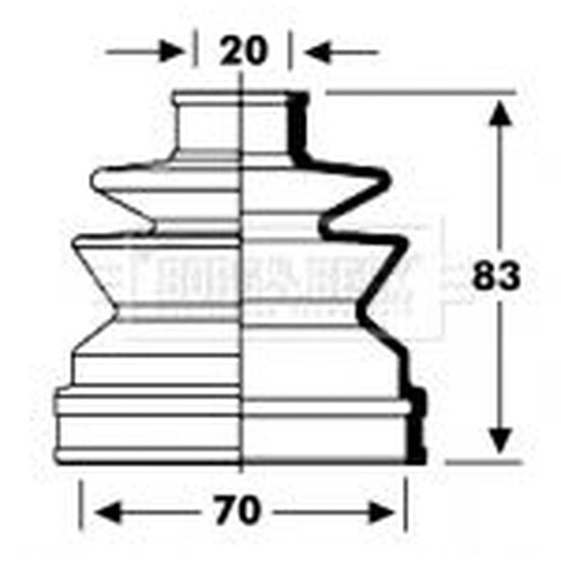 Borg & Beck Drive Shaft Bellow Kit Front Left BCB2793