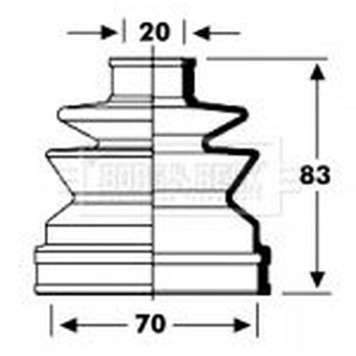 Borg & Beck Drive Shaft Bellow Kit Front Left BCB2793