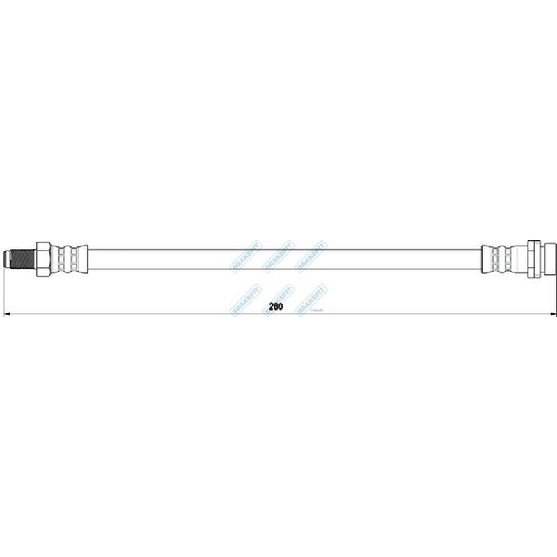 Apec Brake Hydraulic Hose Line Rear BHO4224