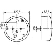 Hella Rear Fog Light Lamp Unit Left 2NE 964 169-341