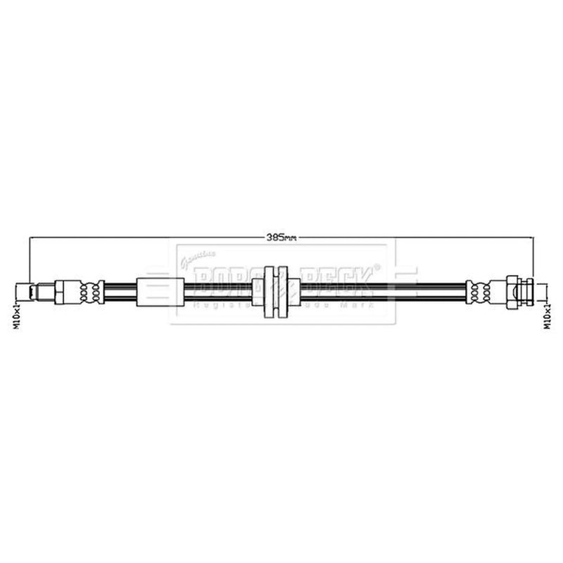 Borg & Beck Brake Hydraulic Hose Line Rear Left BBH8745
