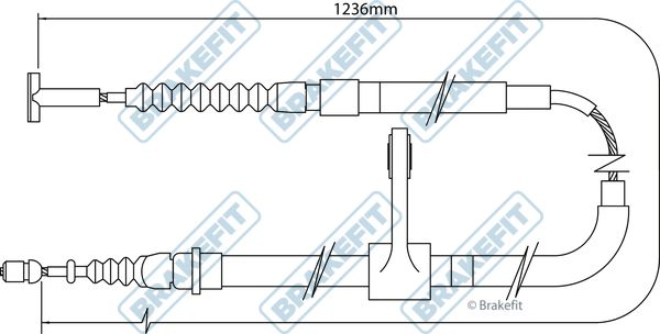 Apec Handbrake Cable Left Rear fits Alfa Romeo 147 2001-2010 1.6 1.9 2.0 3.2