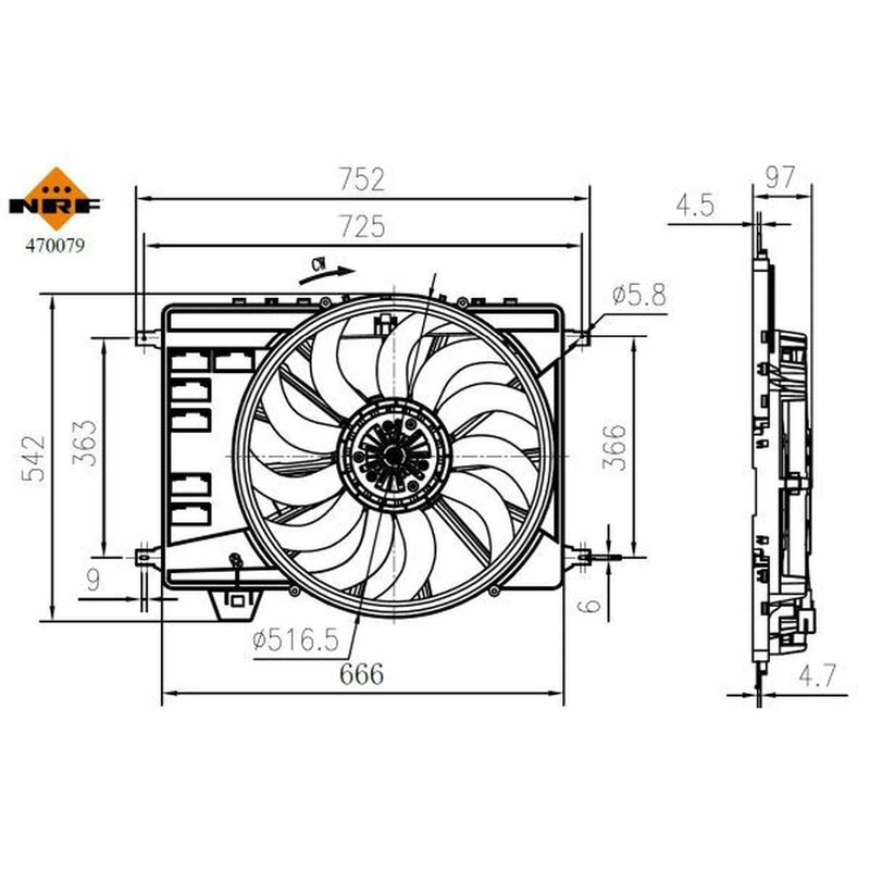 NRF Engine Cooling Fan 470079