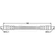 Borg & Beck Brake Hydraulic Hose Line Rear Left BBH7187