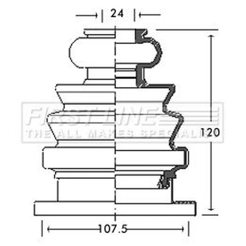 First Line Drive Shaft Bellow Kit Front Left FCB2682