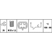 Hella Radiator Fan Temperature Switch Connectors 6ZT 007 807-001