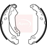Apec Brake Shoe Set Axle Kit SHU607