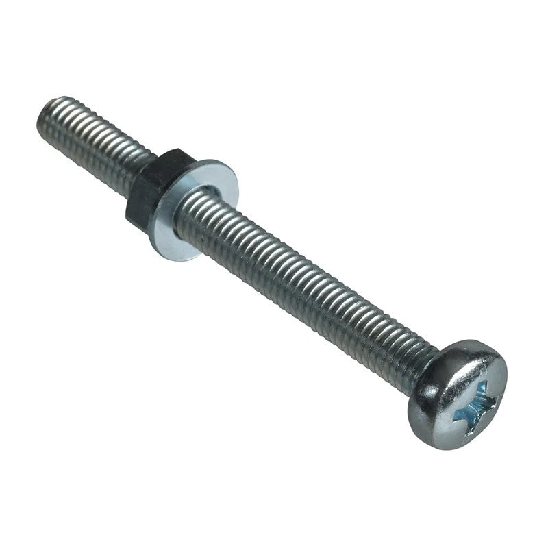 ForgeFix Machine Screw Pozi Compatible Pan Head ZP ForgePack 20 12-50mm