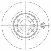 Borg & Beck 2 x Vented Rear Brake Discs BBD5469