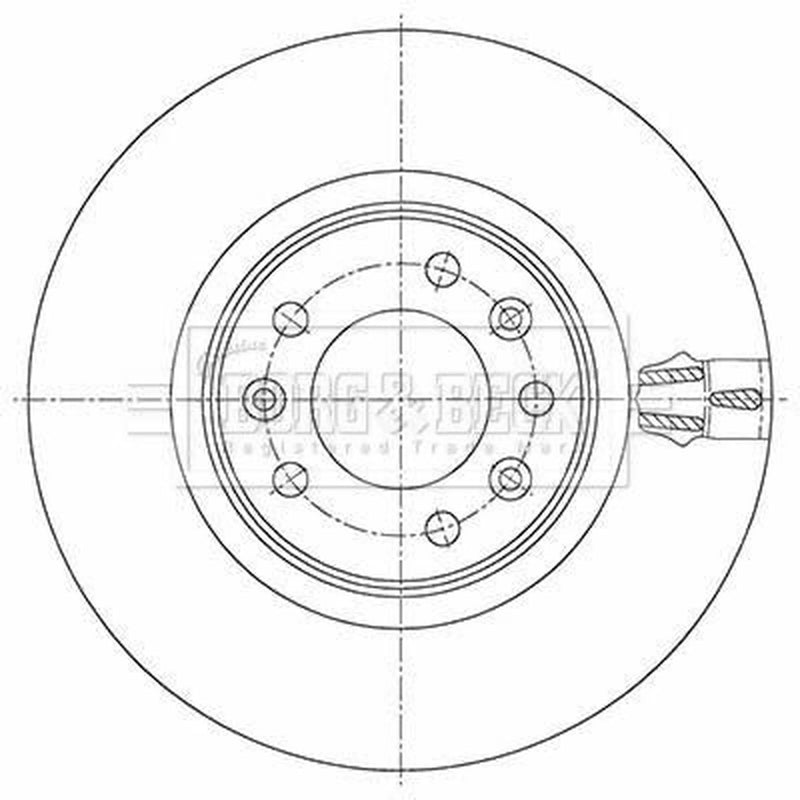 Borg & Beck 2 x Vented Rear Brake Discs BBD5469