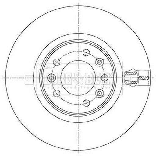 Borg & Beck 2 x Vented Rear Brake Discs BBD5469