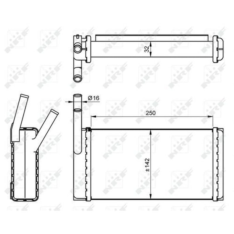 NRF Heater Matrix Core Heat Exchanger 54265