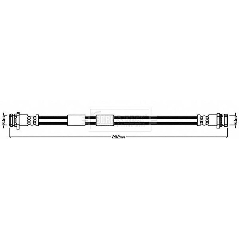 Borg & Beck Brake Hydraulic Hose Line Rear Left BBH8529