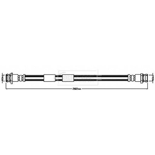 Borg & Beck Brake Hydraulic Hose Line Rear Left BBH8529