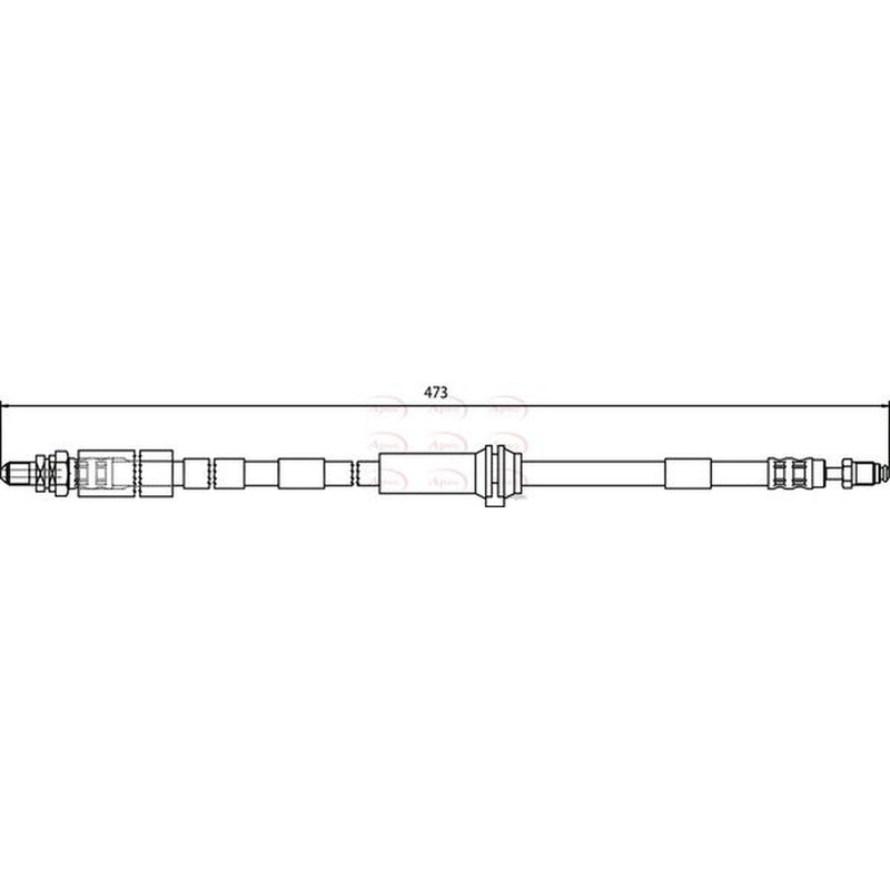 Apec Brake Hydraulic Hose Line Front Left HOS3728