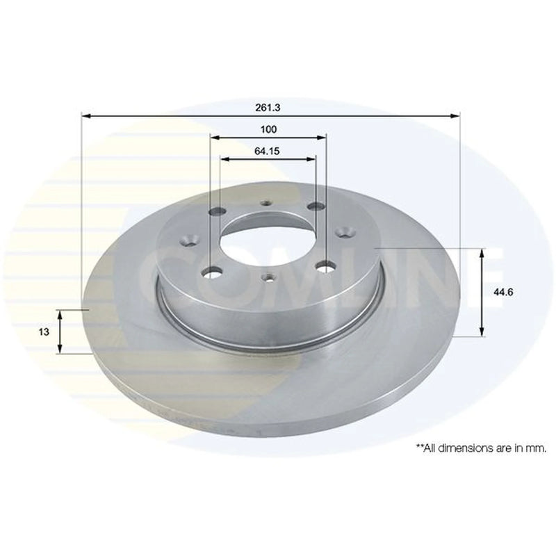 Comline 2 x Solid Front Brake Discs ADC1302