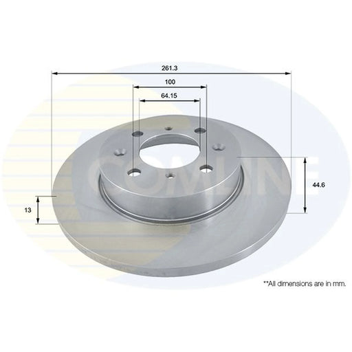 Comline 2 x Solid Front Brake Discs ADC1302