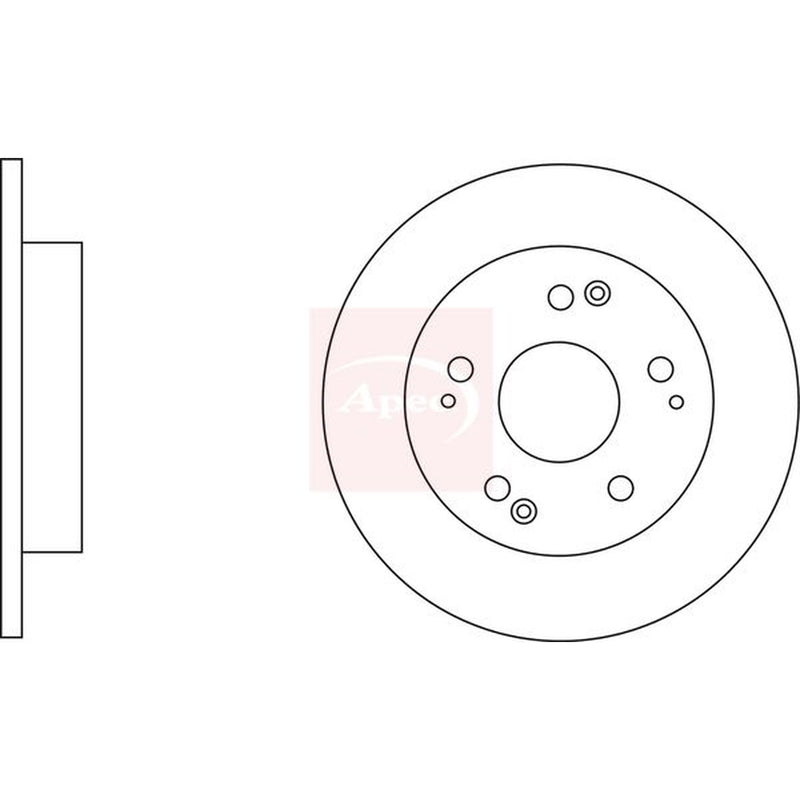 Apec 2 x Solid Rear Brake Discs DSK2791