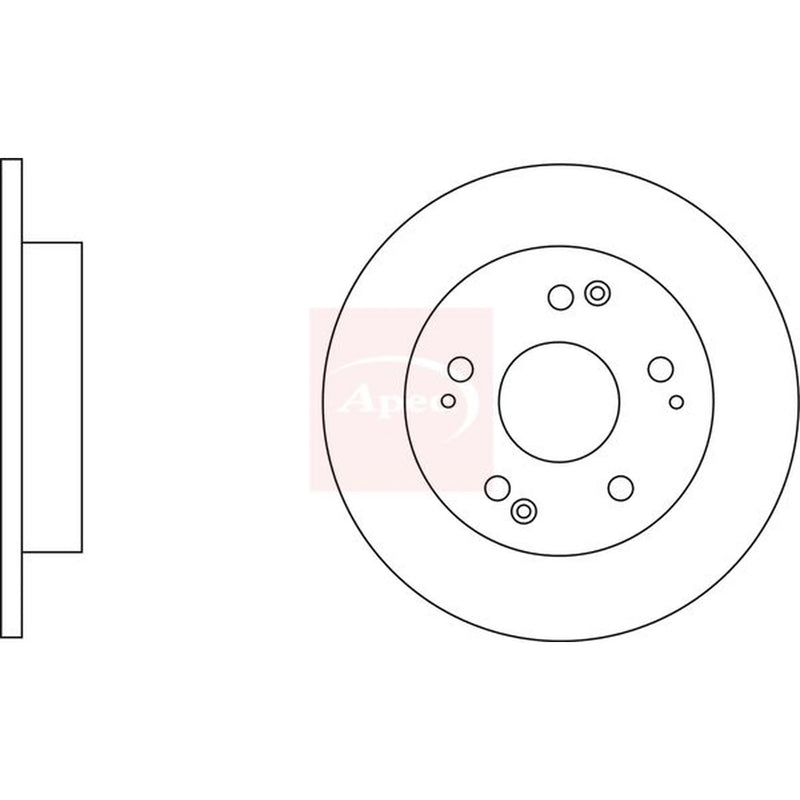 Apec 2 x Solid Rear Brake Discs DSK2791