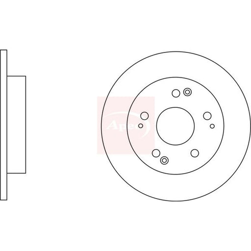 Apec 2 x Solid Rear Brake Discs DSK2791