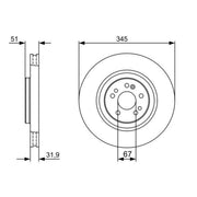 Bosch 2 x Vented Front Brake Discs 0 986 479 405