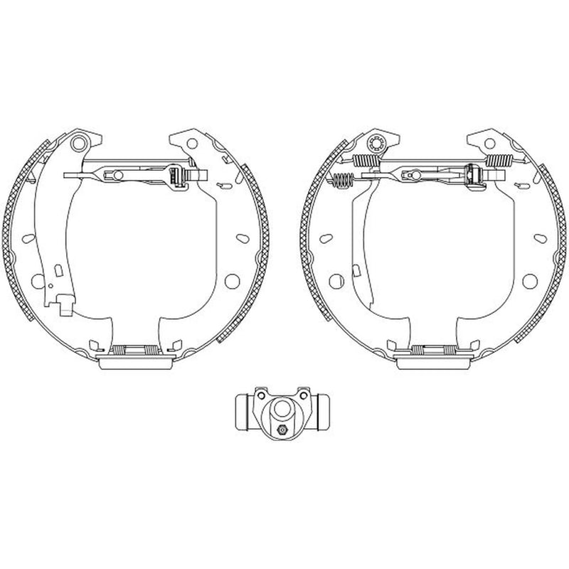 Mintex Brake Shoe Set Axle Kit MSP109