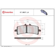 Brembo 2 x Front Brake Pad Set 07BB37LA