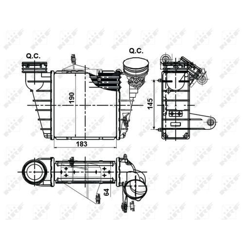 NRF Intercooler (Charge Air Cooler) 30476