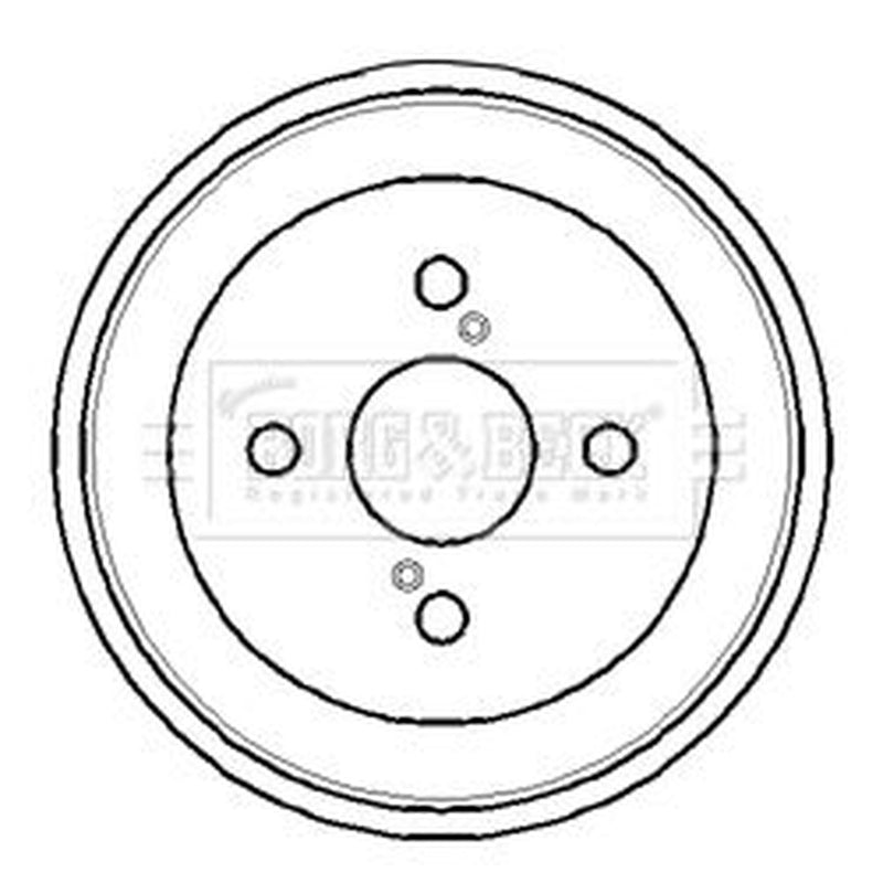 Borg & Beck Brake Drum Assembly Rear BBR7108