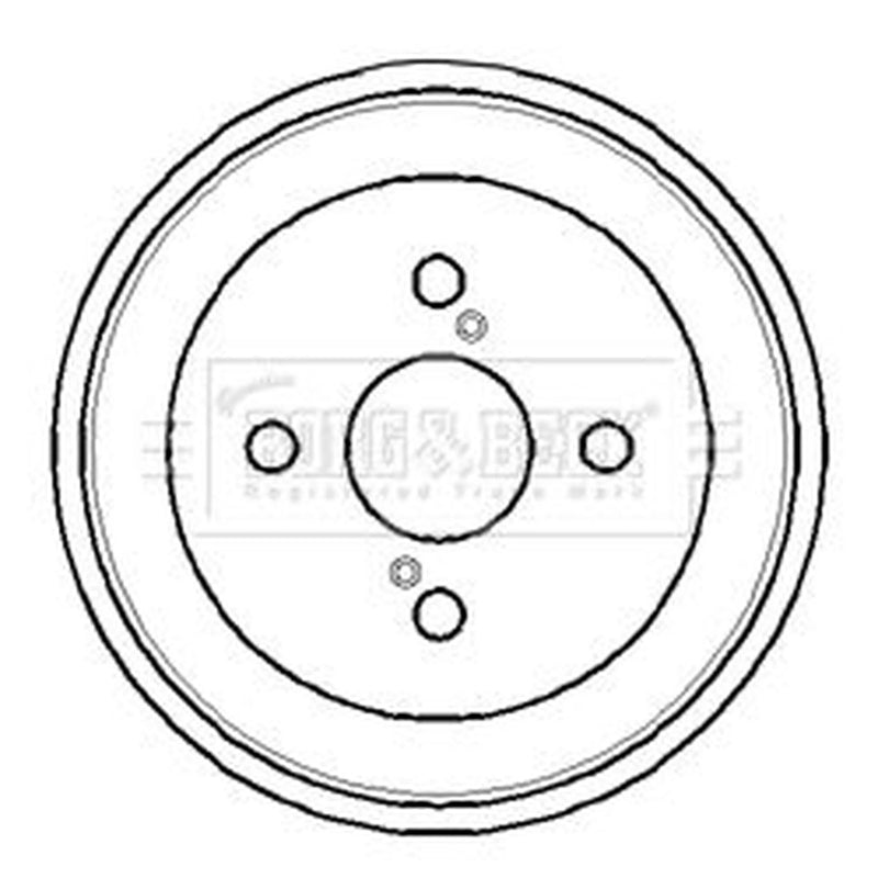 Borg & Beck Brake Drum Assembly Rear BBR7108