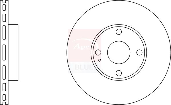 Apec 2 x Brake Disc Set Vented