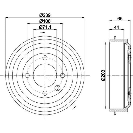 Mintex Brake Drum Assembly Rear MBD441