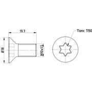 Textar 2 x Rear Brake Disc Bolt TPM0016
