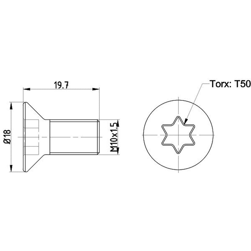 Textar 2 x Rear Brake Disc Bolt TPM0016