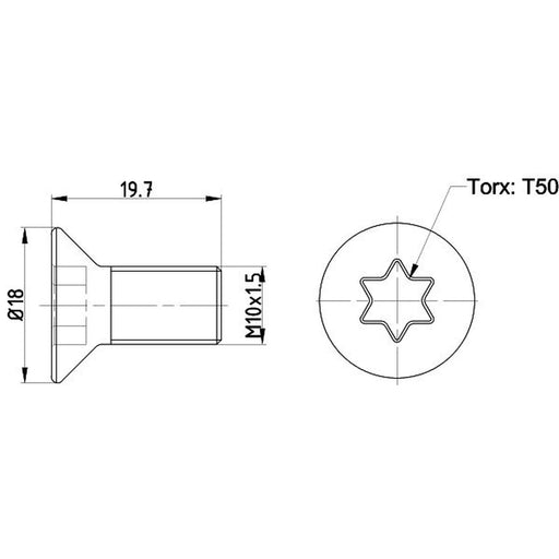 Textar 2 x Rear Brake Disc Bolt TPM0016