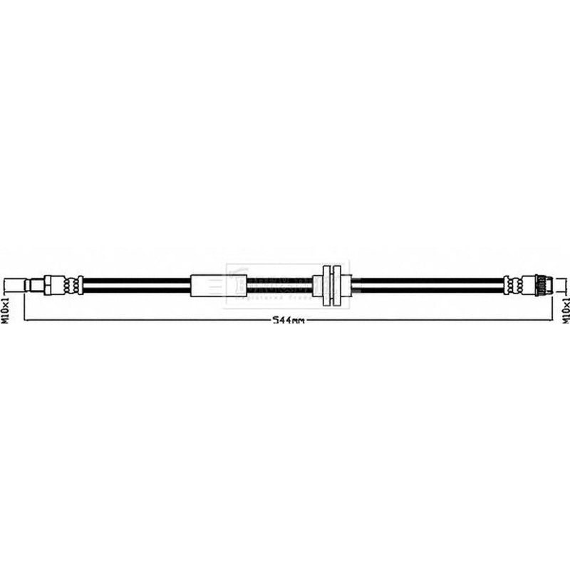 Borg & Beck Brake Hydraulic Hose Line Rear Left BBH8456