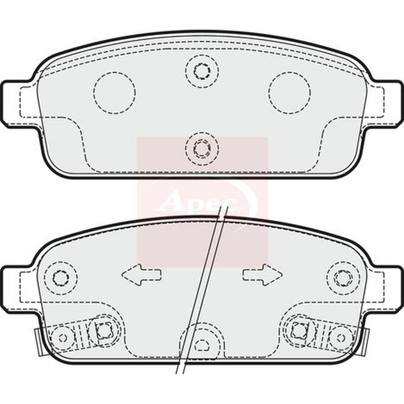 Apec Rear Brake Pad Set PAD1864