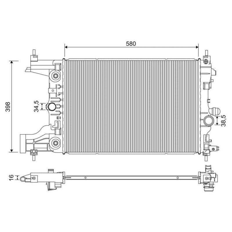 Valeo Engine Radiator 701244