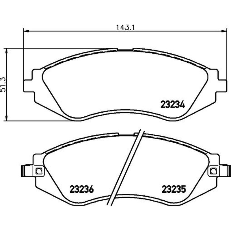 DON Front Brake Pad Set PCP1049