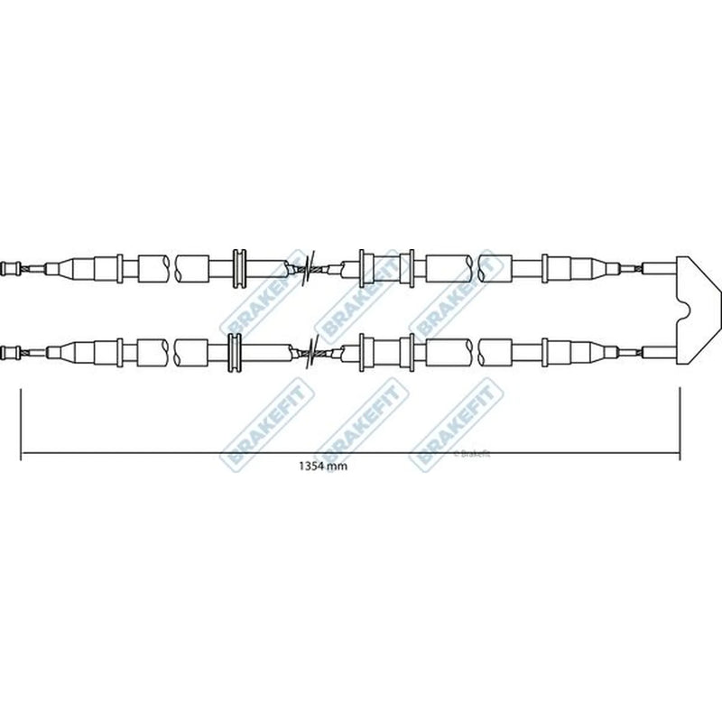 Apec Handbrake Cable Left Rear BBC3495