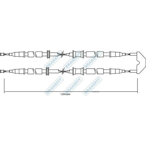 Apec Handbrake Cable Left Rear BBC3495