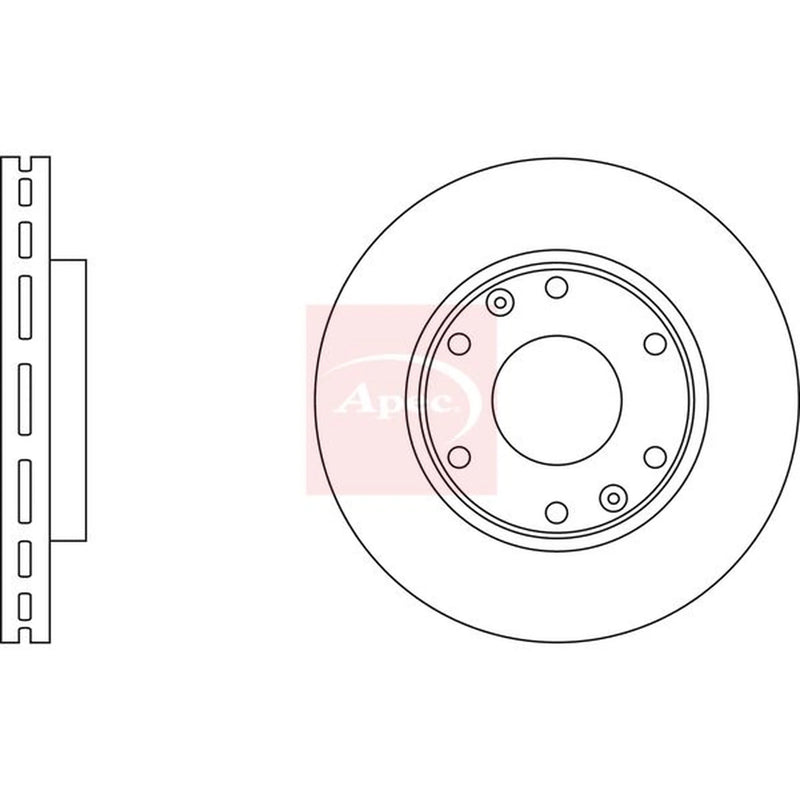 Apec 2 x Vented Front Brake Discs DSK2786