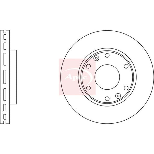 Apec 2 x Vented Front Brake Discs DSK2786