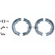Textar 4 x Parking Brake Shoe Set 91082800