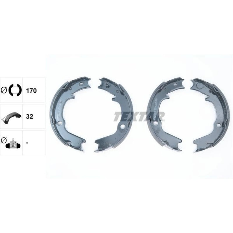 Textar 4 x Parking Brake Shoe Set 91082800