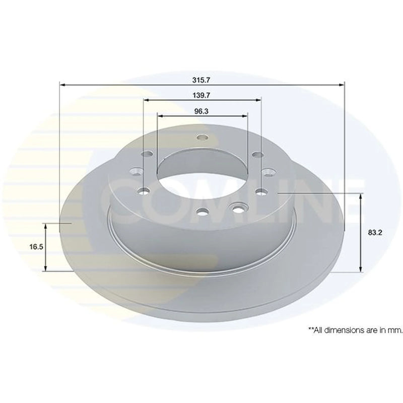 Comline 2 x Solid Rear Brake Discs ADC4070
