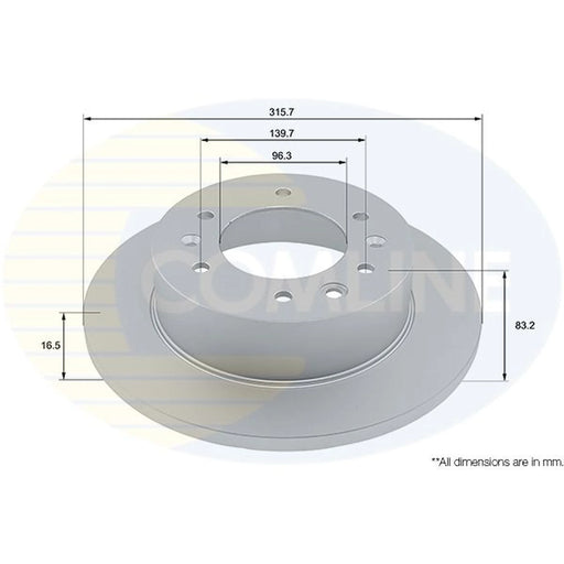 Comline 2 x Solid Rear Brake Discs ADC4070