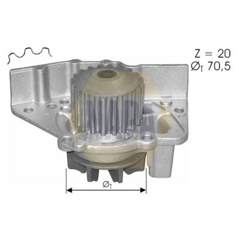 NAPA Engine Cooling Water Pump NWP1545
